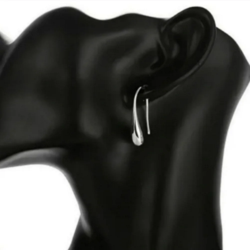 925 Sterling Silver Waterdrop Jewelry Set Bracelet Necklace Earrings and Ring - Picture 16 of 16